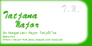 tatjana major business card